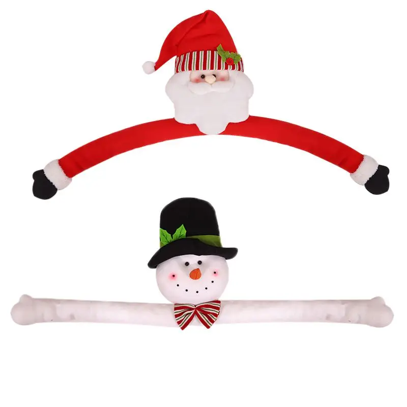 

Cute Christmas Tree Toppers Santa Claus/Snowman Hugger With Hat And Poseable Arms Holiday Decorations Christmas Tree Decorations