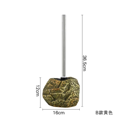 

Vintage Stone Shape Ceramic Toilet Brush Stainless Steel Handle Bathroom Accessories Cleaning Brush Tool Bathroom Decor