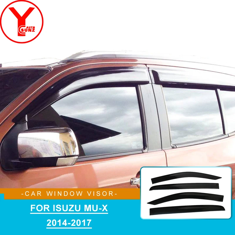 Черные боковые дефлекторы окон двери ветрозащитные щитки защита от дождя