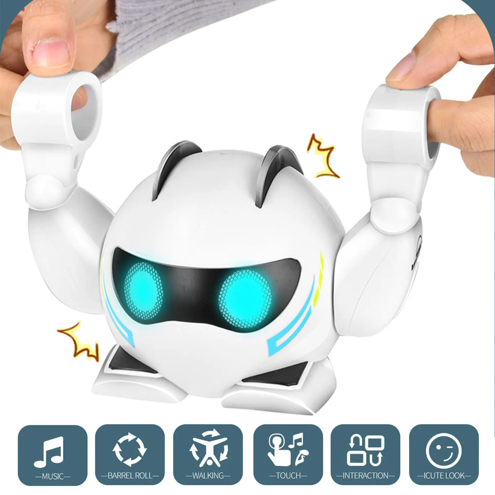 K24 Smart Robot Toy With Soft Light Music Cute Robots Can Dance Voice Interactive Toys For children Birthday Gift | Игрушки и хобби