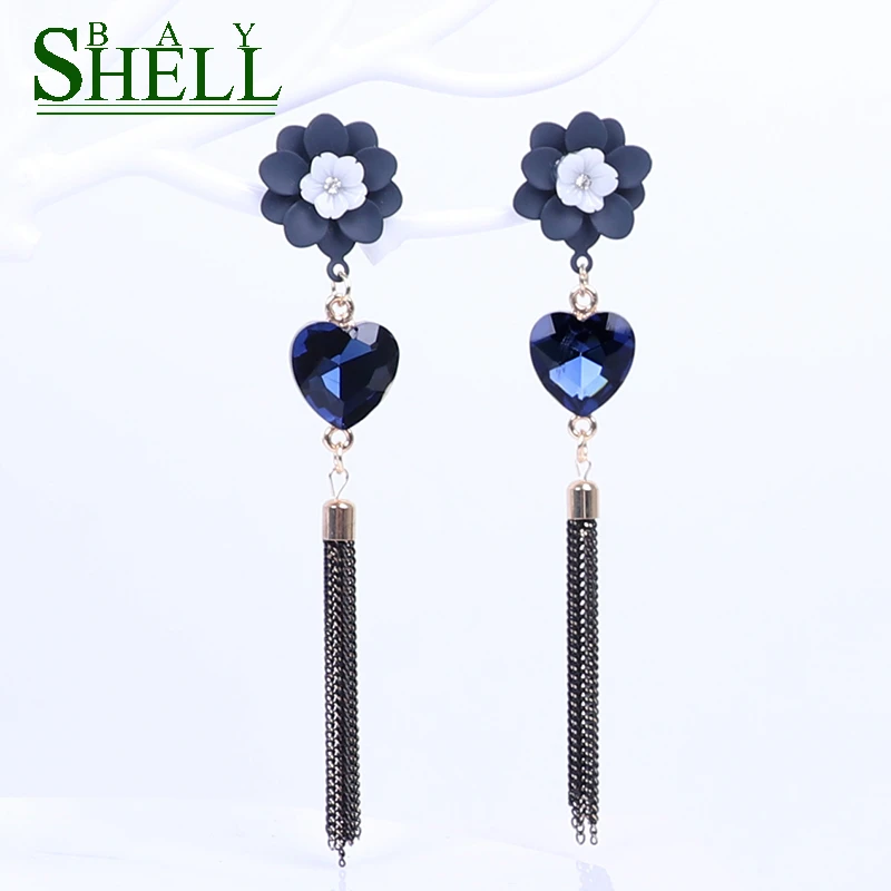 2020 длинные серьги модные ювелирные изделия в форме цветка бижутерия висячие с