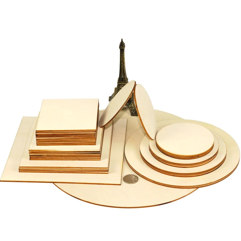 1 см 10 круглые необработанные деревянные ломтики из натуральной сосны круги