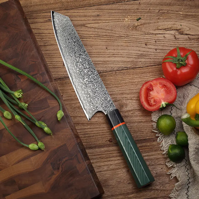 Нож шеф повара из дамасской стали VG10 67 слоев японские кухонные ножи Kiritsuke острый