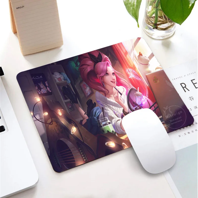 

25*29cm League of Legends Small Mouse Pad Anime Sexy Girl Carpet Mousepad KDA Rugs Gamer Desk Mat Keyboard Pad Computer Mauspad