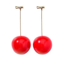 be 8 luxury trendy aaa cubic zirconia stud earrings for women geometric design bridal jewelry red color bijoux e889