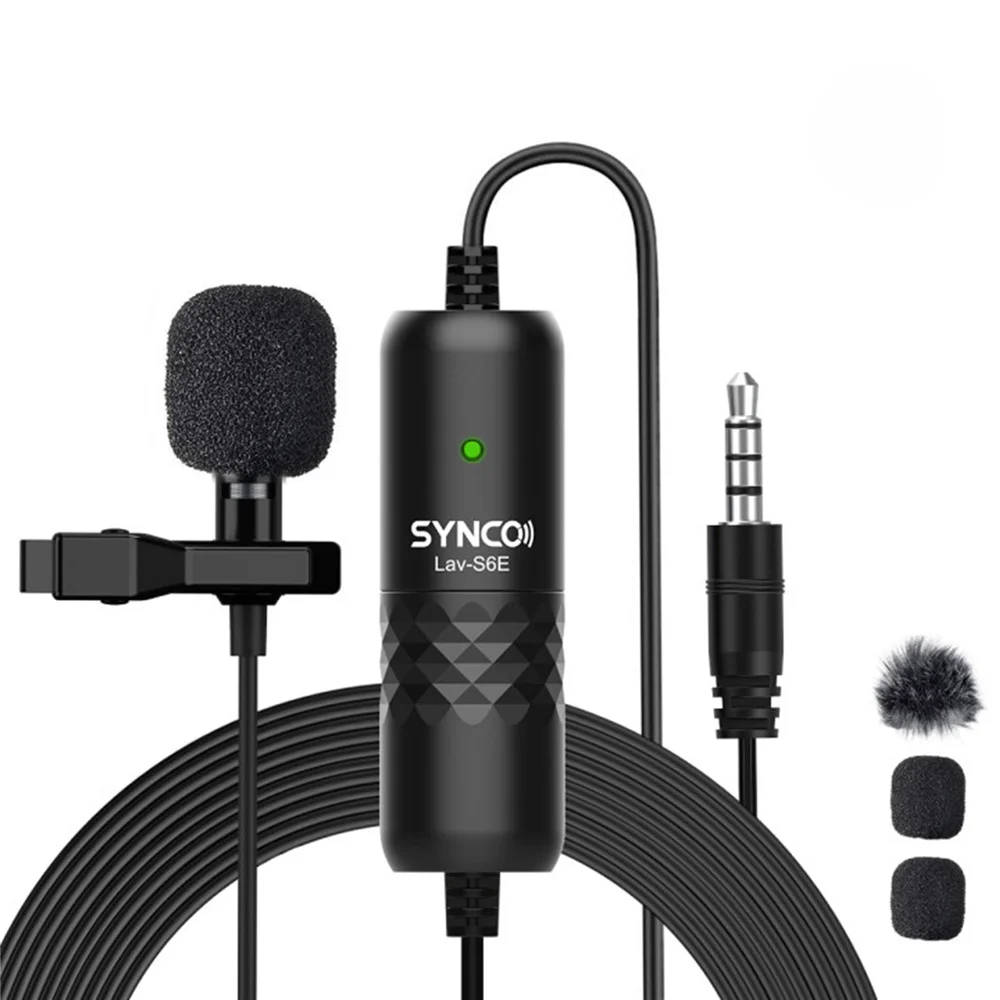 

Искусственный Профессиональный петличный микрофон Synco с креплением, всенаправленный конденсаторный микрофон с лацканом, Автоматическое С...