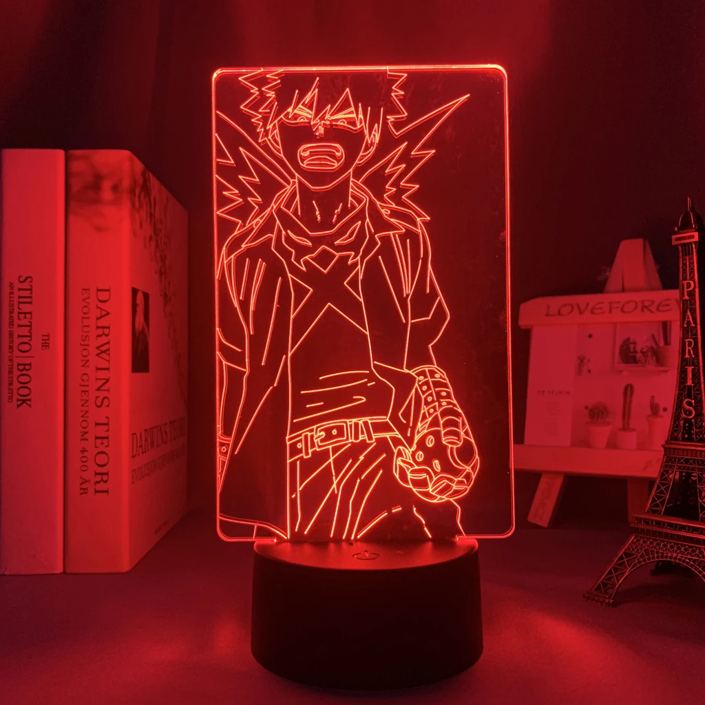 

Anime Lamp My Hero Academia Bedroom Decoration Birthday Gift Comic Gadget Katsuki Bakugo Colorful Color Changing 3D Light