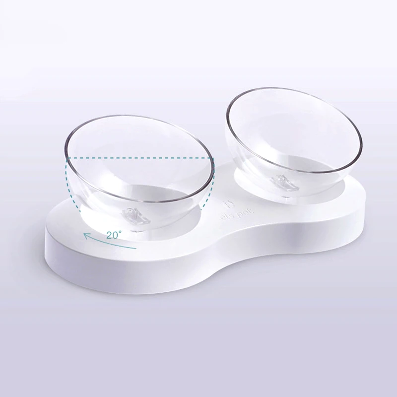 

Non-Slip Double Pet Bowl Dog Bowl Cat Bowl Pet Food Bowls Pet water feeding supplies For Protection Cervical Support Dropship