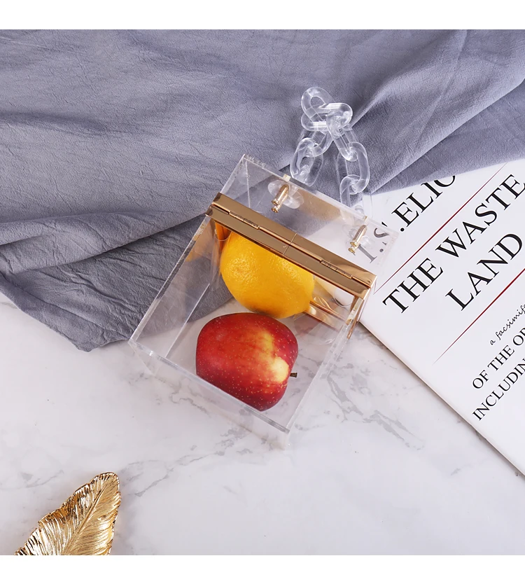 Женский акриловый прозрачный кошелек милая прозрачная сумка через плечо Lucite