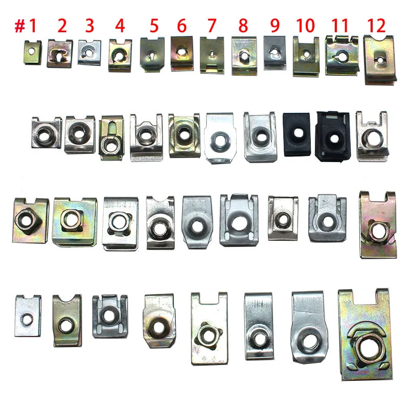 50 шт. металлические крепежные зажимы пружинные гайки U образная гайка для SUV