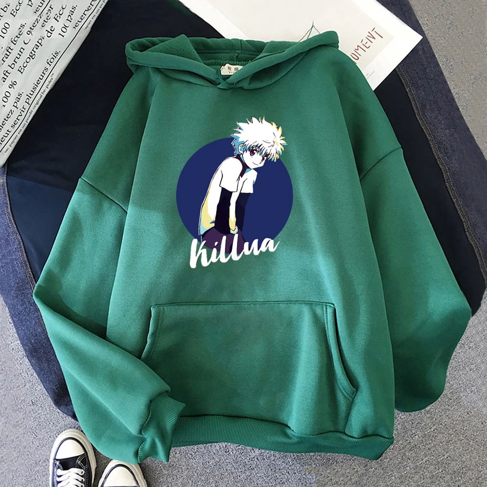 

Kawaii Anime Hunter X Hunter Hoodies Sweatshirt Loose 2021 NEW Streetwear Killua Zoldyck Anime Manga Hoodies Bluzy Tops Clothes