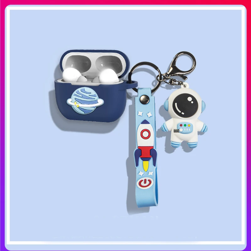 

For Lenovo LP1 Case Wireless Bluetooth Earphone Case Astronaut Cartoon Accessories Protect Cover Lenovolp1s Soft Silicone Case