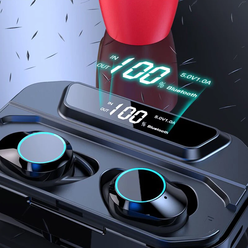 Kowkaka Bluetooth наушники True Беспроводной вкладыши TWS с 6D спортивные стерео игровая