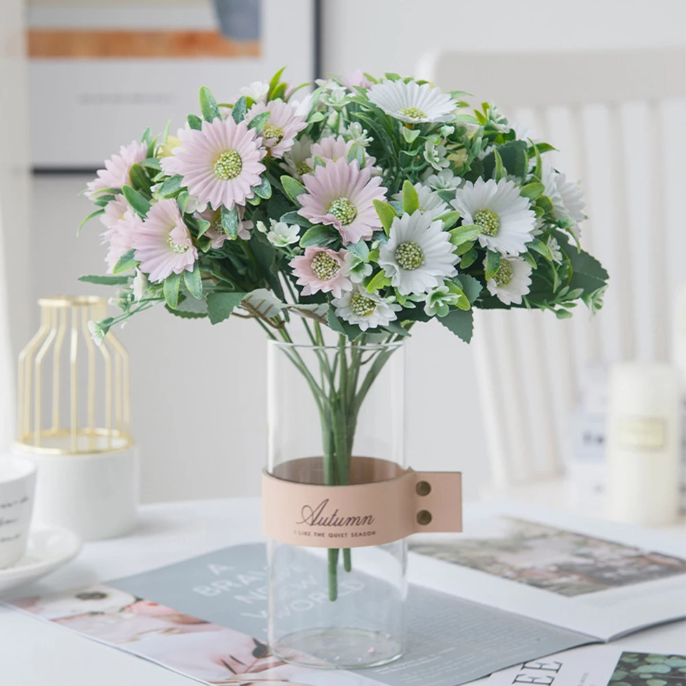 Искусственный цветок желтого подсолнуха искусственный букет для дома сада