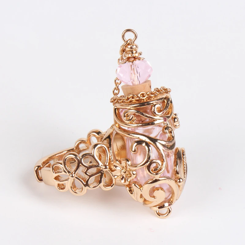 Кольцо из титановой стали в стиле ретро с геометрическим дизайном виде бутылки