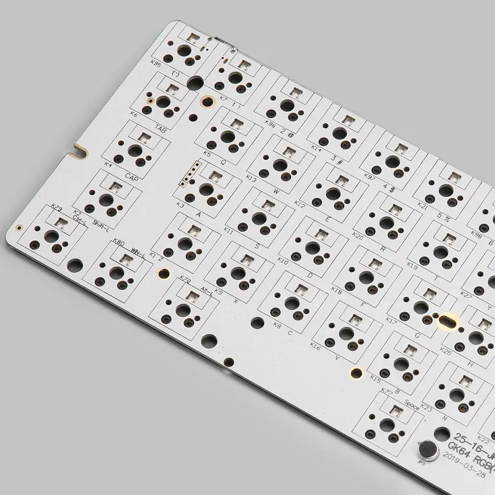 KBDfans Новое поступление GK64 pcb RGB 60% 64 клавиши Горячая замена PCB diy механическая клавиатура hotswap разъем