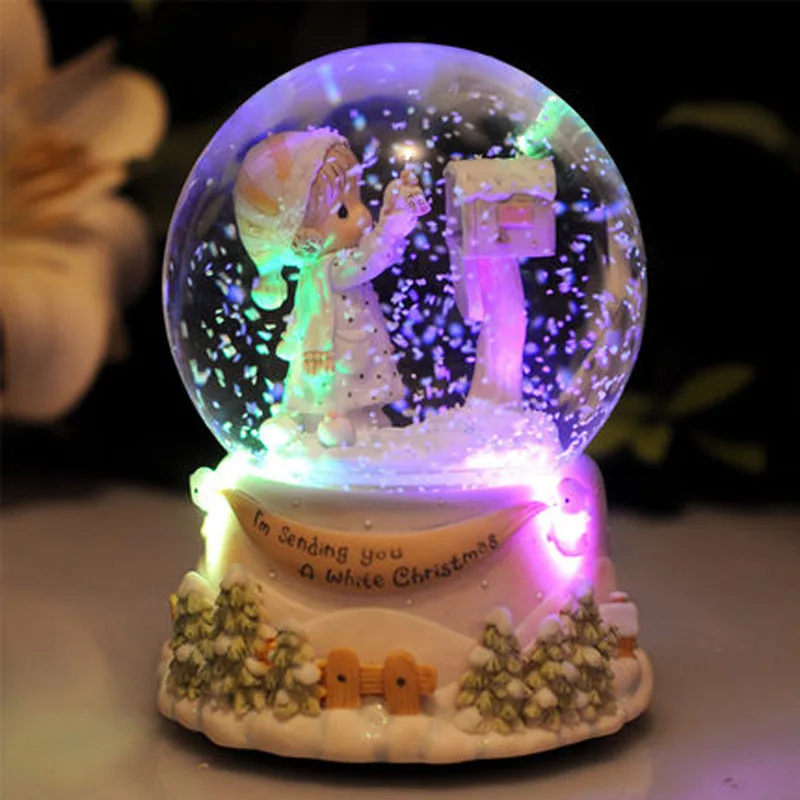 Принцесса музыкальная шкатулка Снежный шар в виде хрустального шара ремесла