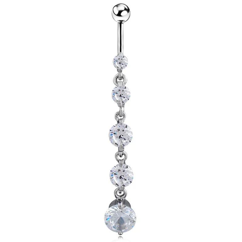 Женское кольцо в виде пупка длинное круглое ювелирное изделие из нержавеющей