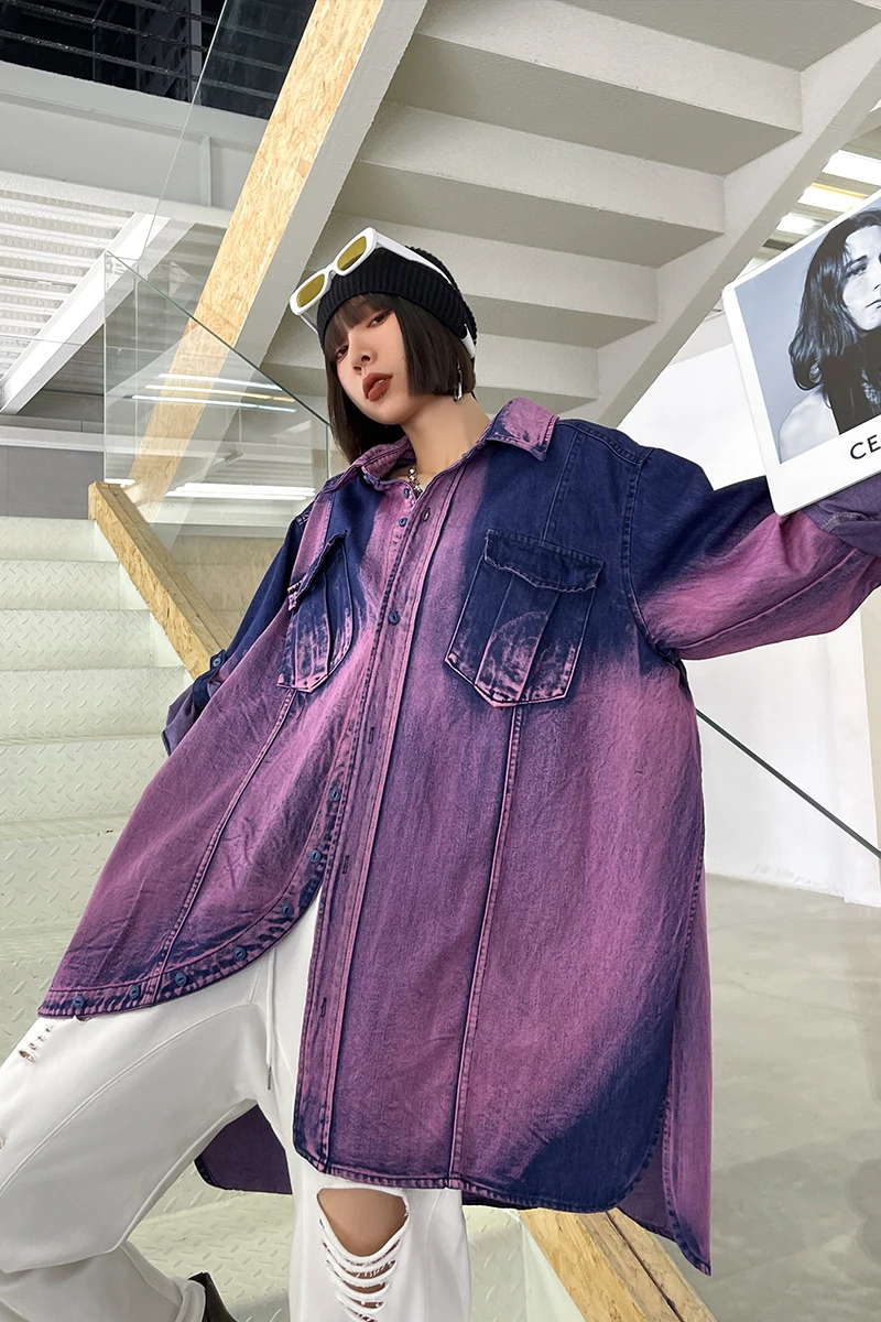 

SuperAen 2021 New Spring Autumn All Match Fashion Retro Denim Jackets for Women