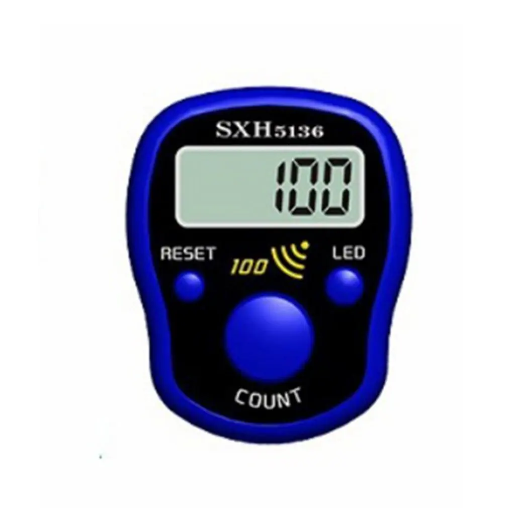 

Mini Stitch Marker Row Finger Counter LCD Electric Digital Display with LED Light for Buddha Pray Sewing Knitting Weave Tool