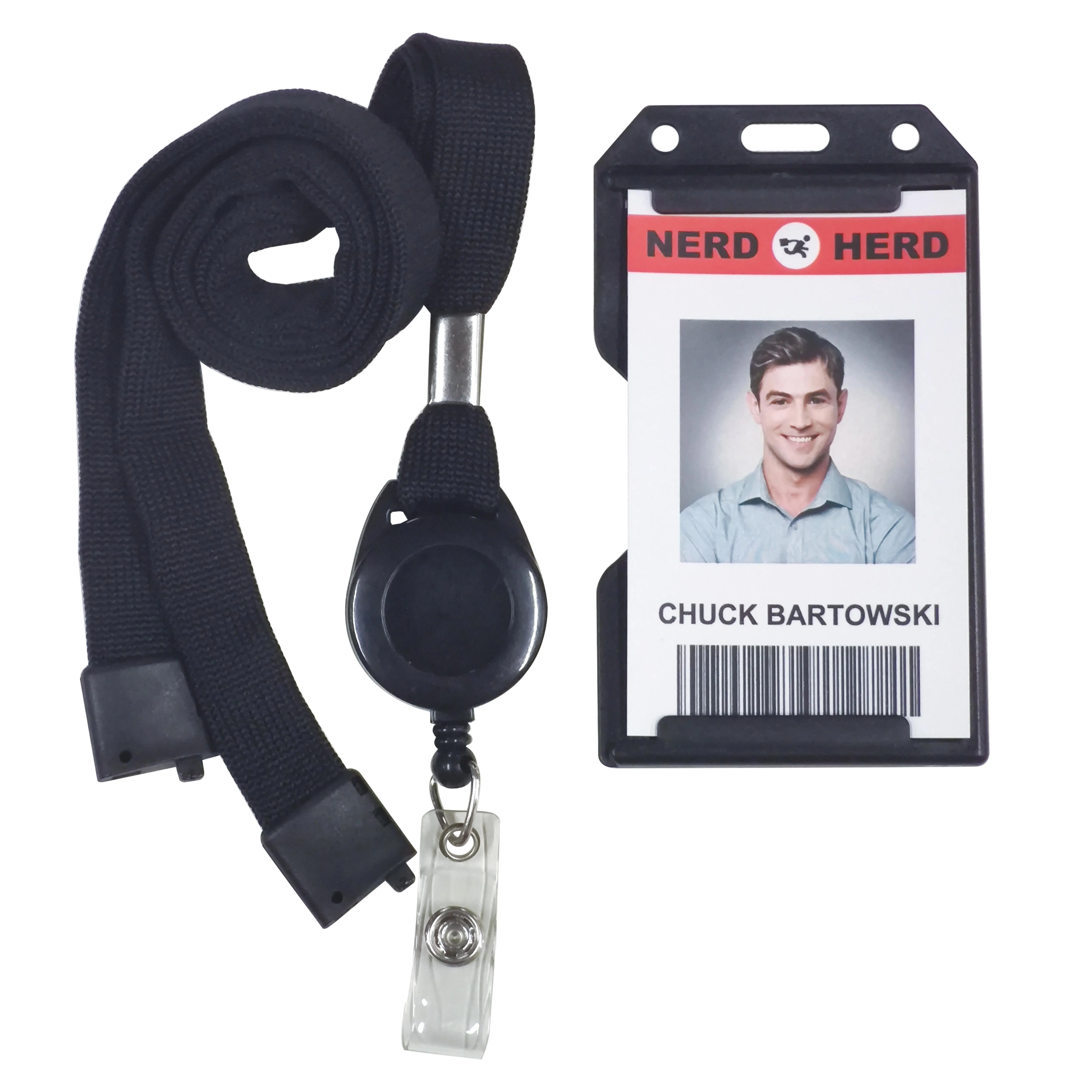 

Bestom ID Card Holder Name Tag for Work Pass Cover with Neck Strap Credential Holder for Employee Company Staff