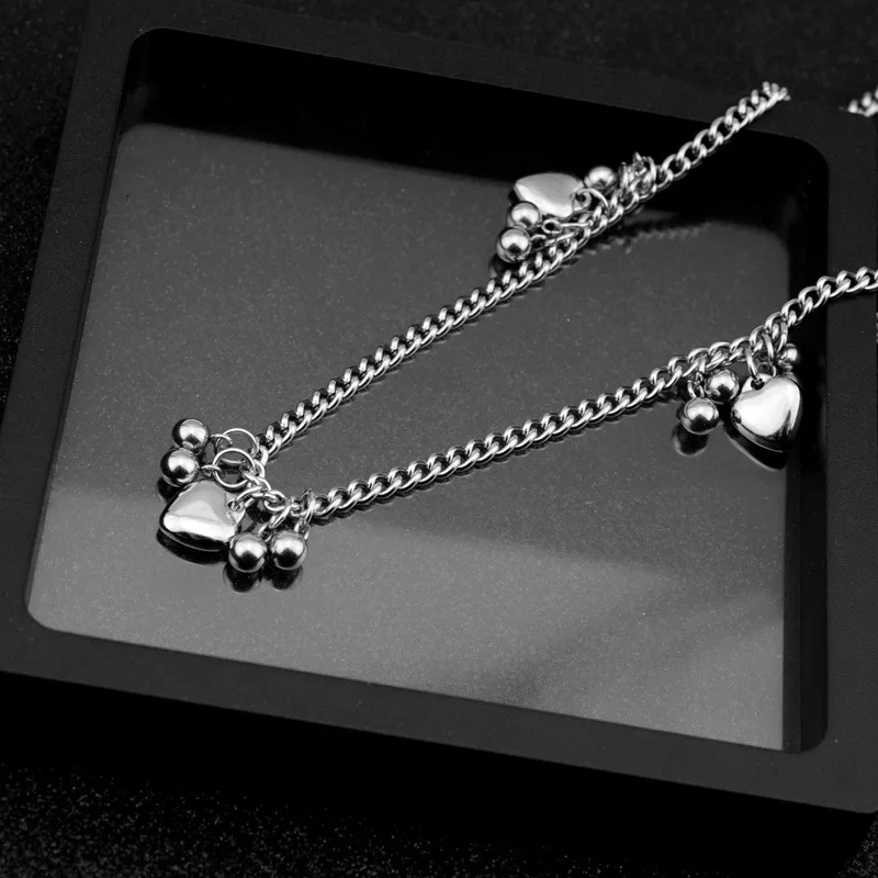 

Accessoiresцепочка на шею женскаяbijuteriasfashion necklaces 2021Love beads small necklace stainless steel clavicle chain