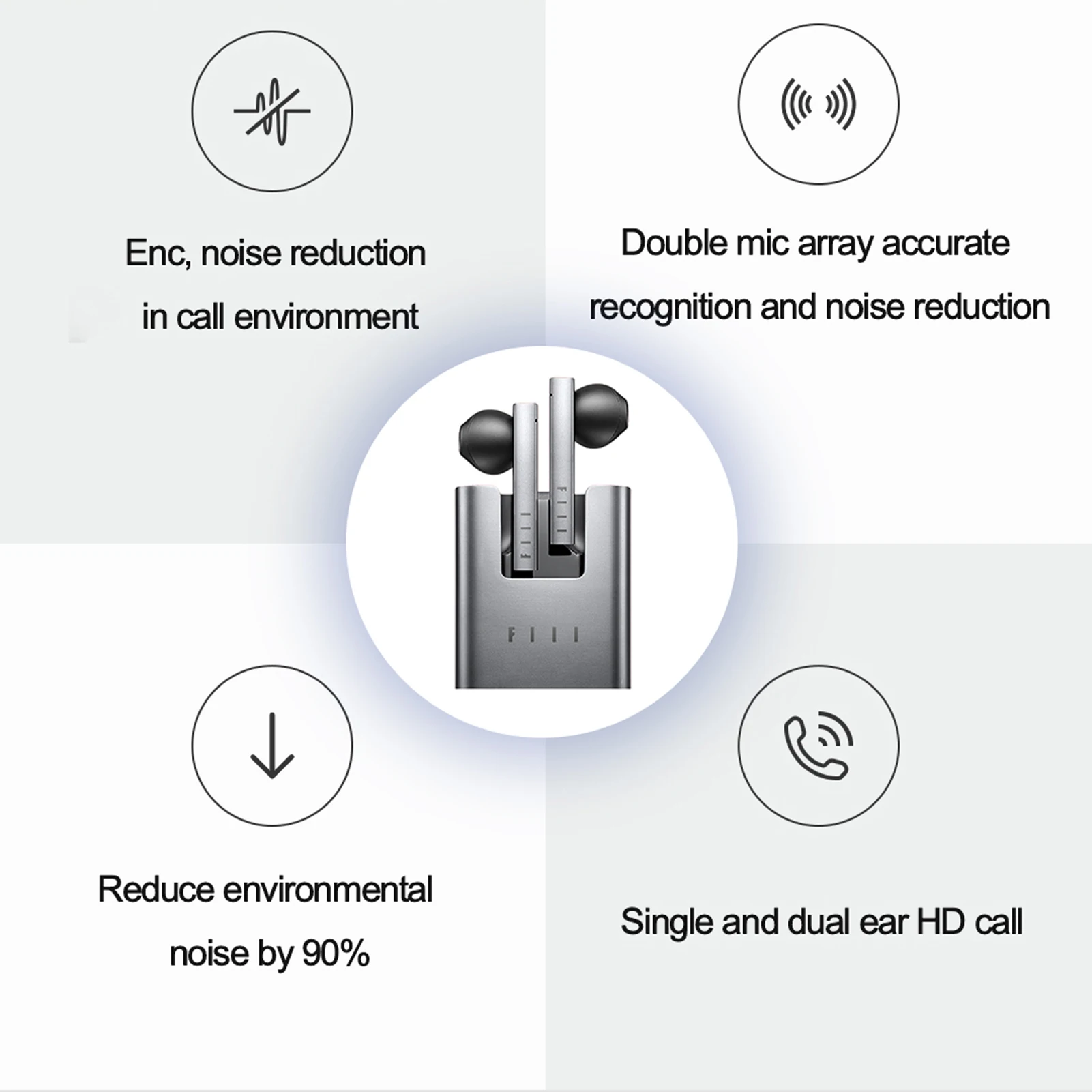 New FIIL CC 2 CC2 Wireless Bluetooth 5.2 Earphone Charging Case TWS Gaming Headset Noise Canceling Ear Buds With Mic | Электроника