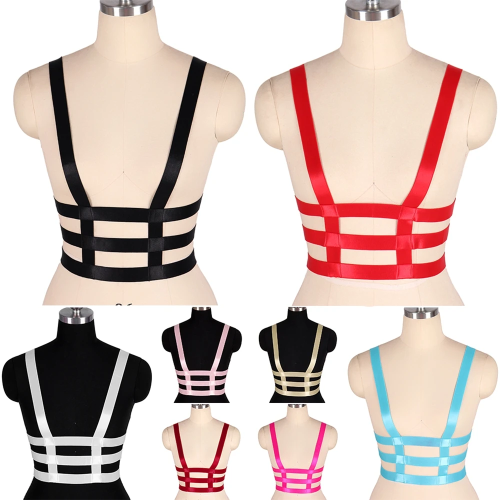 

Punk Goth Lingerie Bra Adjust Waist Size Suspender Harness Dance Costume Rave Outfit Erotic Underwear Bondage Sword belt