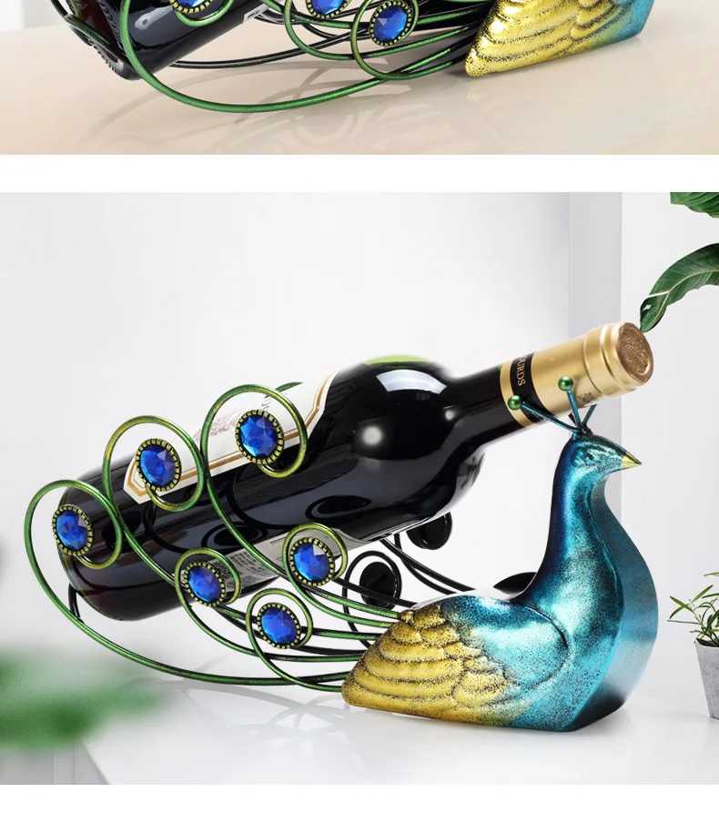 

Red Wine Decoration Tieyi Wine Rack Painted Retro wine rack living Room Decoration kitchen Organizer And Storage