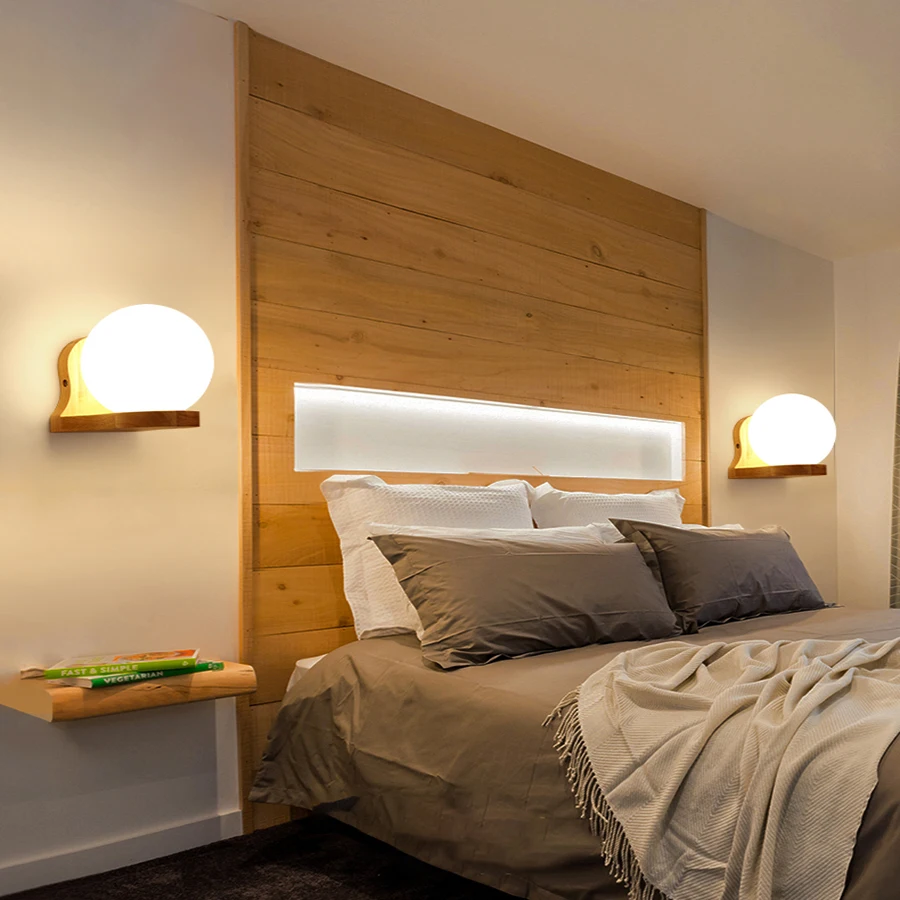 Настенный светильник в скандинавском стиле простой креативный бра для спальни