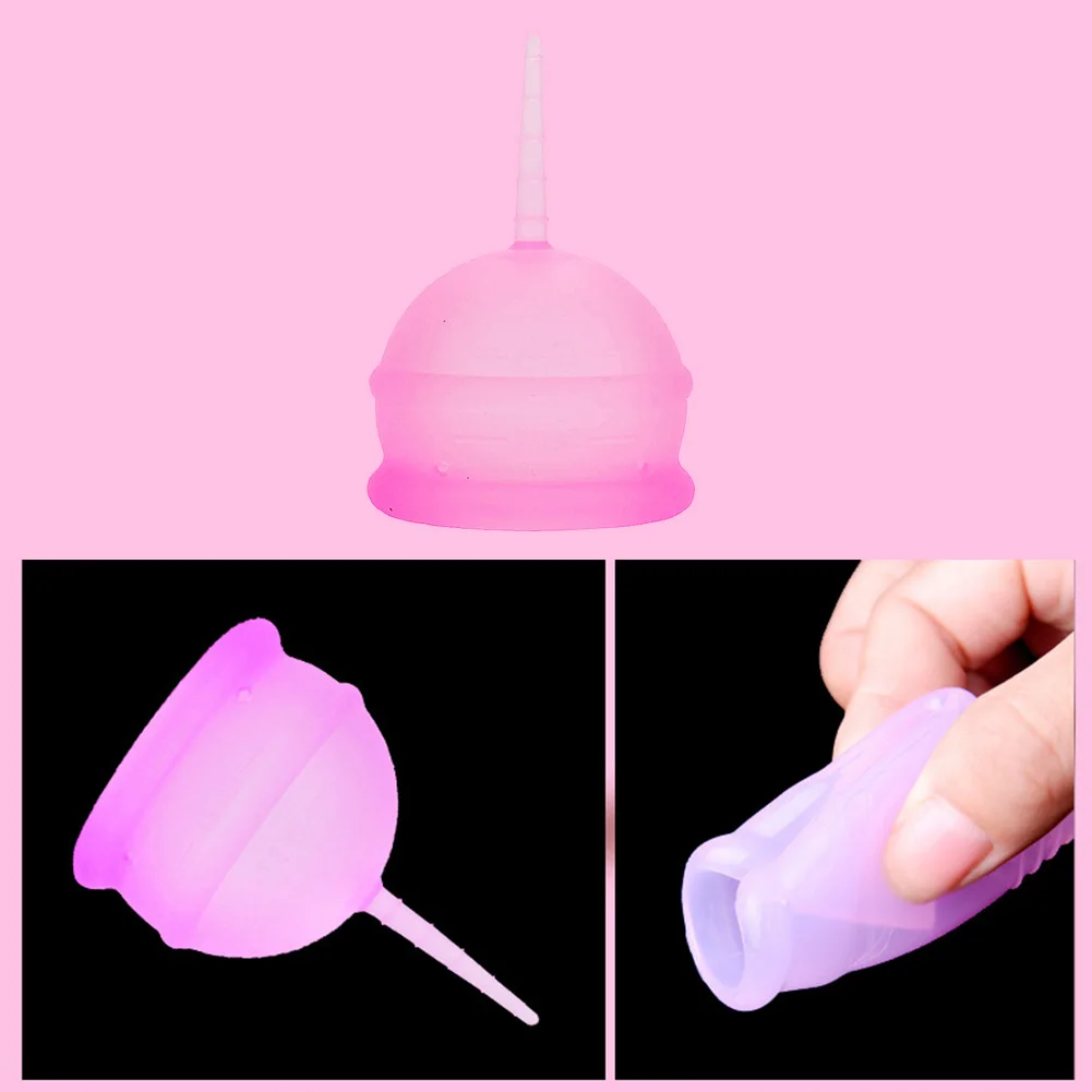 Силиконовая менструальная чаша моющаяся Складная чашка Женская гигиена