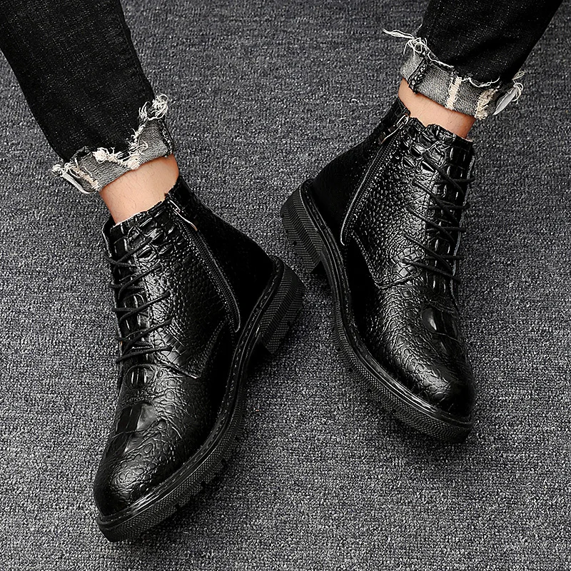 Мужские кожаные ботинки для вечерние ринки свадьбы Роскошная Повседневная