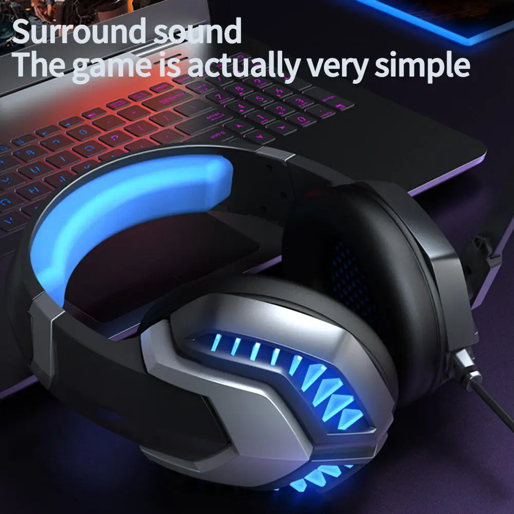 

Gaming Headset PC USB 3.5mm Wired XBOX / PS4 Headsets With Surround Sound & HD Microphone For Computer Laptop
