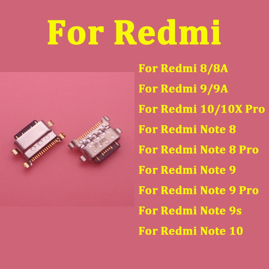 

Разъем USB для зарядного устройства для Xiaomi Redmi Note 8 8A 9 9A 9s 10 10X Pro Power Sync Date Зарядный порт Разъем USB-разъем для разъема Запчасти