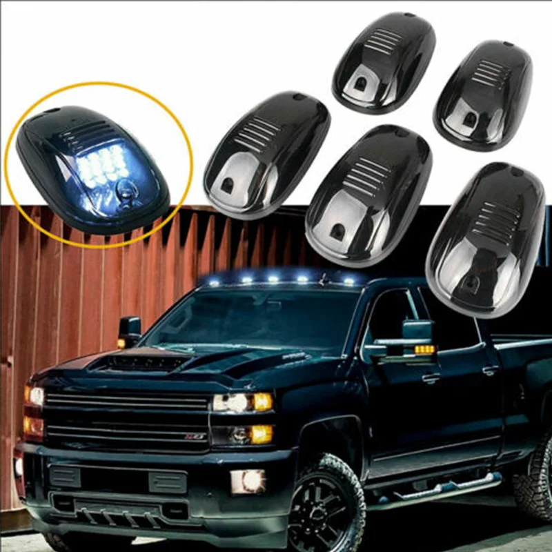 5 шт. дымчатые линзы для автомобиля кабины крыша маркер ходовые огни с белой