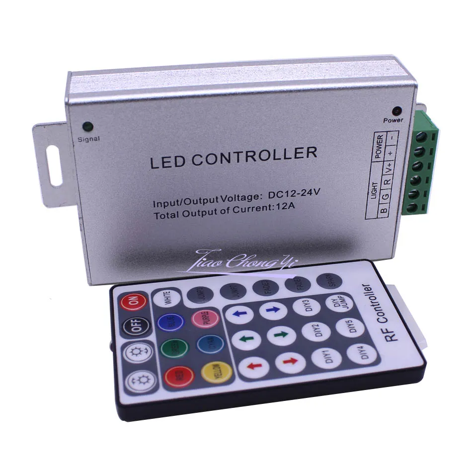 

DC12V-24V 12A 24A 28key RF Wireles Remote Led RGB Controller Dimmer For 3528 5050 RGB Led Strip Lights Led Controller