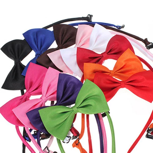 1 шт. милый Однотонный Регулируемый галстук-бабочка для домашних питомцев