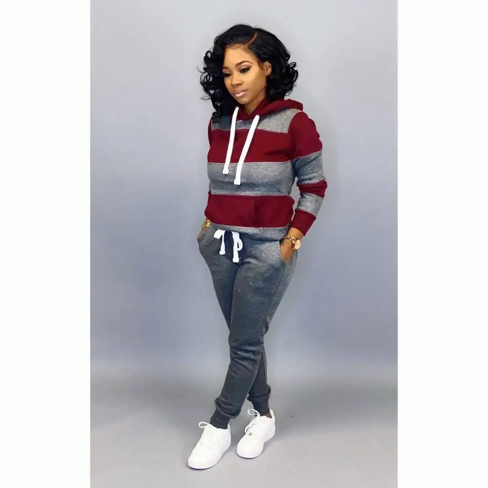 Комплект из двух предметов спортивный костюм для женщин штаны с капюшоном и