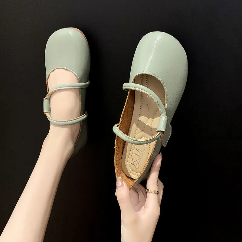 

2021 Spring Retro Vintage Mary Jane Ballet Flats Women Flats Casual Comfortable Shoes Hollow Moccasin Woman Shoes For Women New