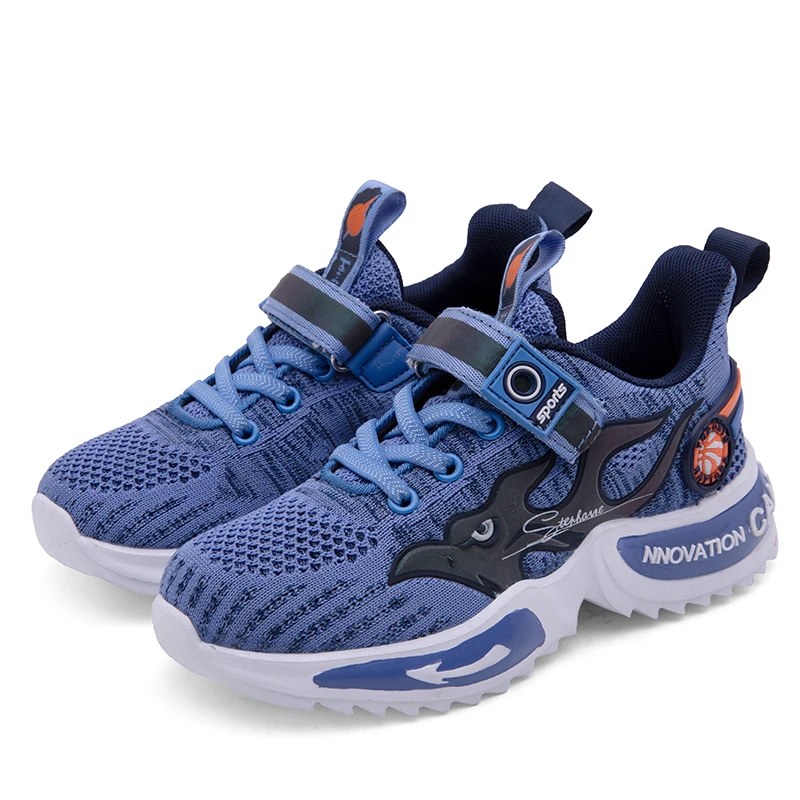 Брендовые кроссовки для мальчиков Детская обувь бега Уличная на полой подошве