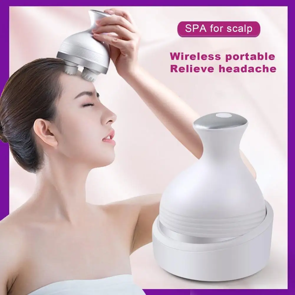 

Electric Head Massager Wireless Scalp Massager Waterproof Body Massage Health Care Shoulder Neck Deep Tissue Kneading Massage