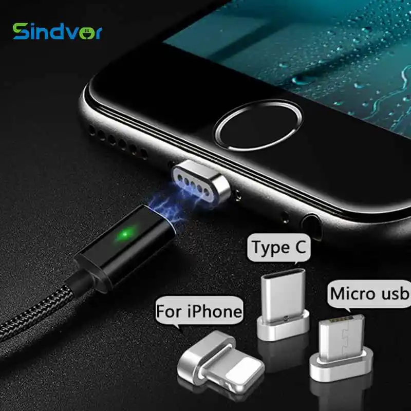 LED Magnetic Cable Micro usb Type C Super Fast Charging Phone Microusb Type-C Magnet Charger c For iphone huawei xiaomi | Электроника