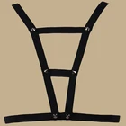 Заклепки Готический бюстгальтер из ремней черная клетка для тела сексуальное Фетиш белье регулируемый ремень для тела