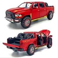 alloy car model 132 new ramtrx pickup metal simulation car model sound light pull back door open toy car gifts for boys
