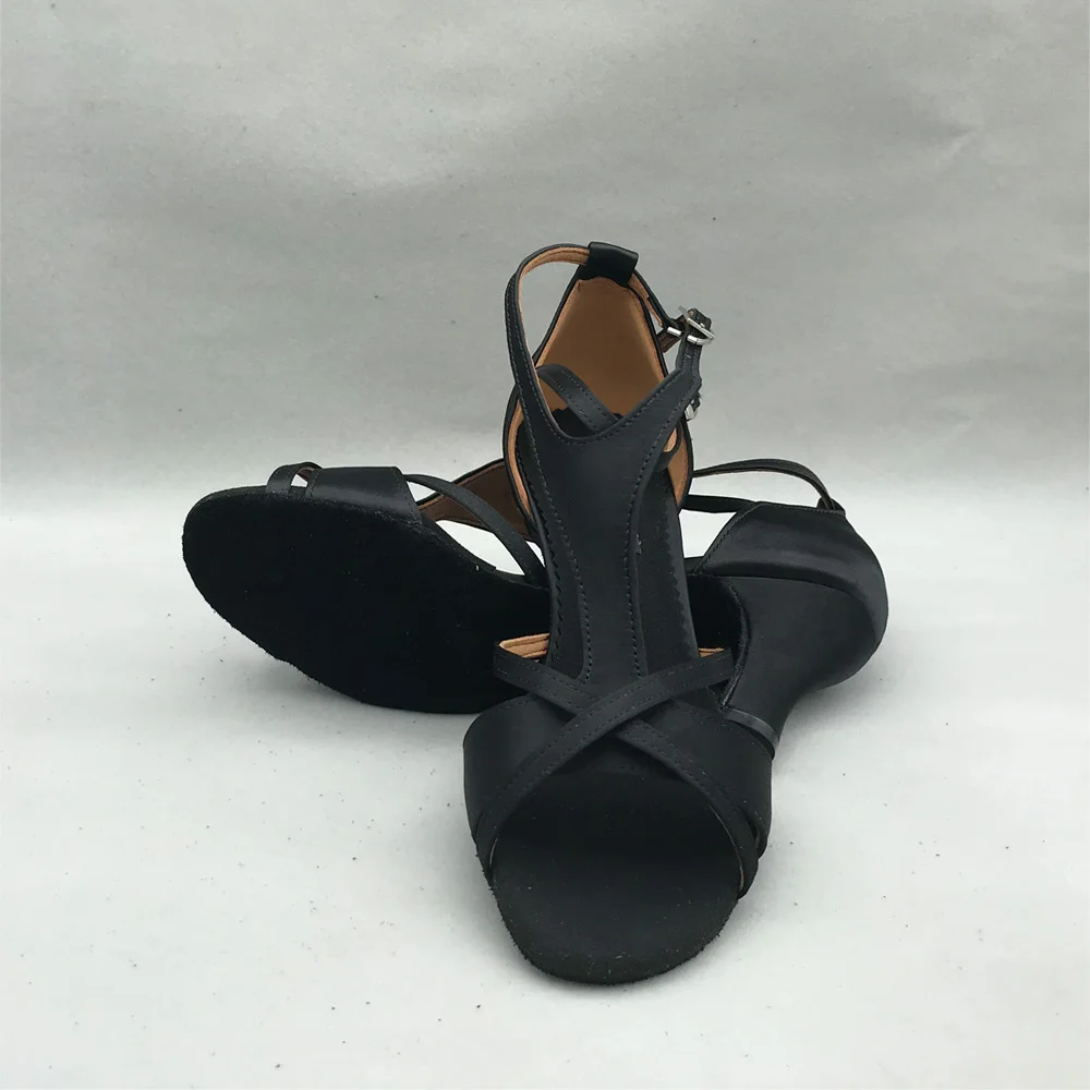 На низком каблуке Туфли для латинских танцев для женщин Латинской сальсы обувь Туфли pratice удобная обувь MS6252BLK высокий каблук в наличии от AliExpress RU&CIS NEW