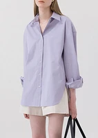 women minimalist blouse new autumn long sleeve lapel collar korean style side split casual commuter loose solid shirt ladies