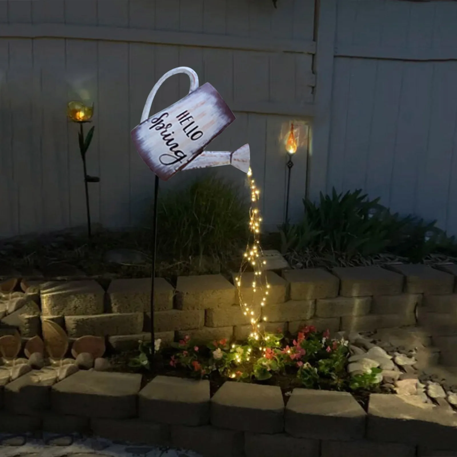 

Star Type Shower Garden Art Light Decoration Outdoor Gardening Lawn Lamp Landscape Lighting With Iron Stand Sprinkler Design#35