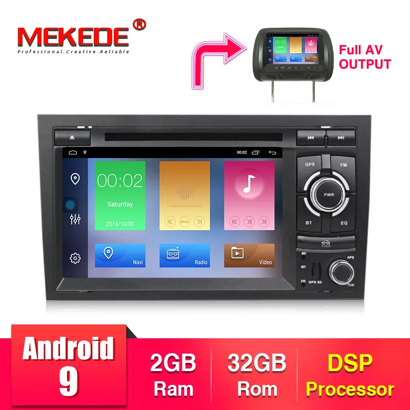 MEKEDE 2 Din Android 9 автомобильный мультимедийный плеер для Audi A4 B6 B7 S4 B7 B6 RS4 B7 SEAT Exeo dvd плеер радио wifi BT CARPLAY PC