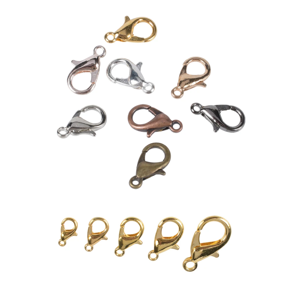 

Застежка-карабин для изготовления ювелирных изделий, крючки для цепочек, ожерелий, браслетов, аксессуар «сделай сам», 20 шт./лот