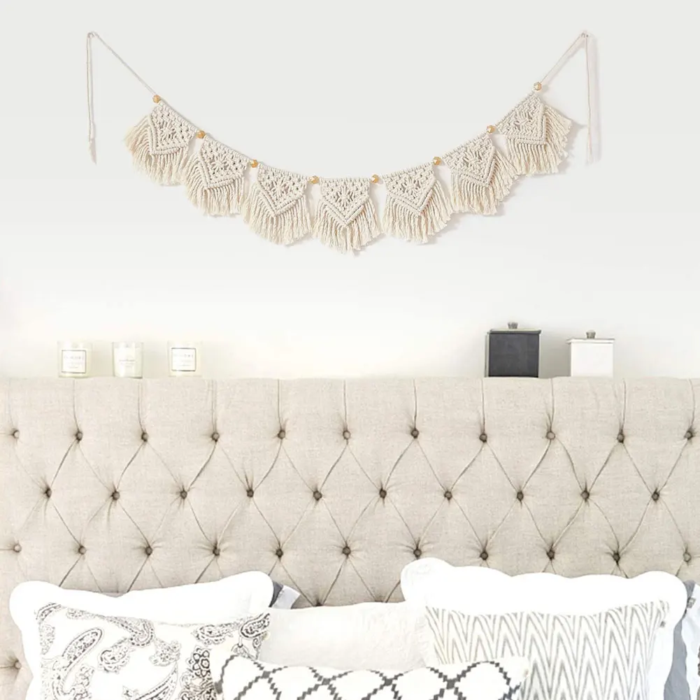 

Macrame Tapestry Handmade Woven Tassel Garland Decor Wall Boho Decor Macrame Wall Hanging Room Decoration Farmhouse Dorm Decor